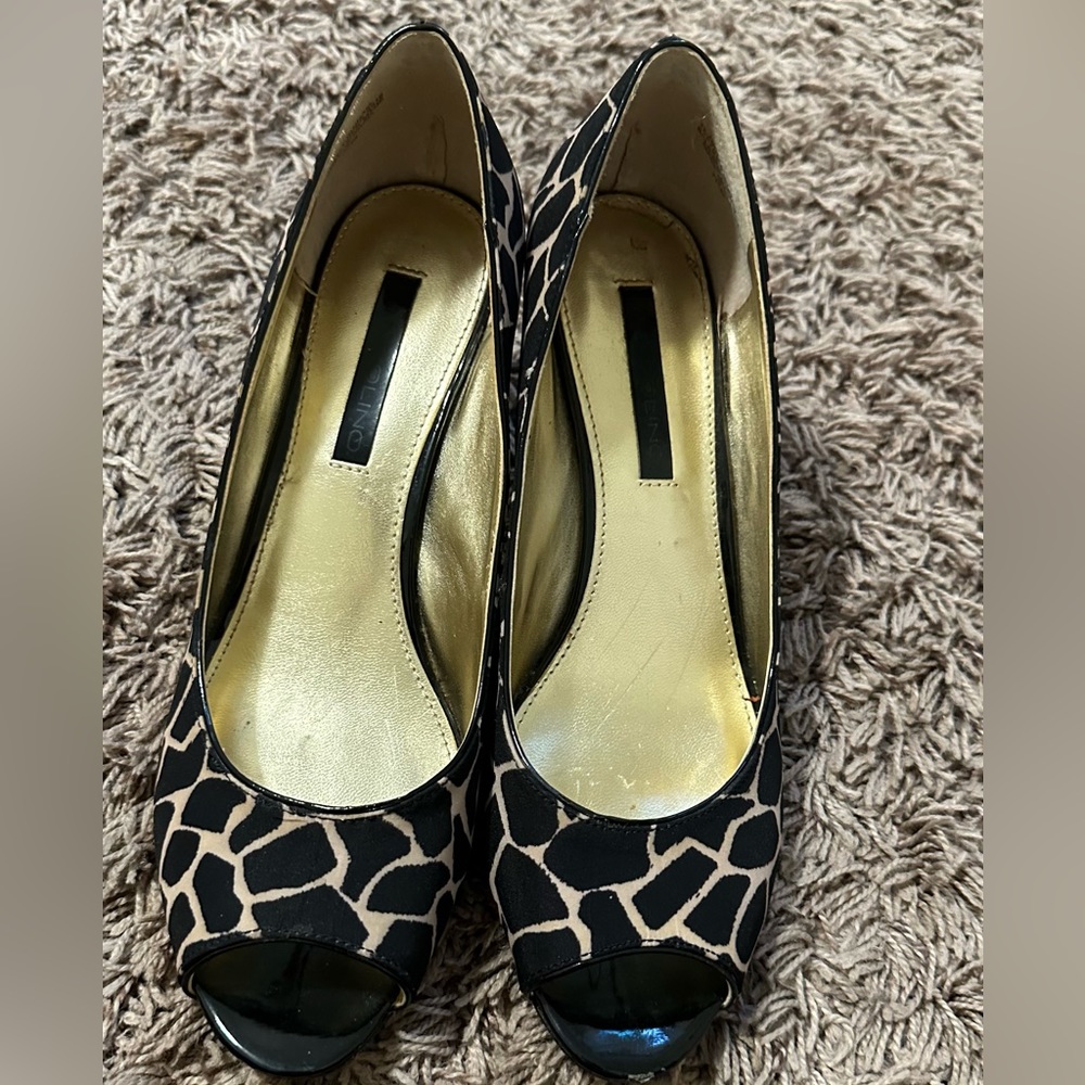 Bandolino heels giraffe print